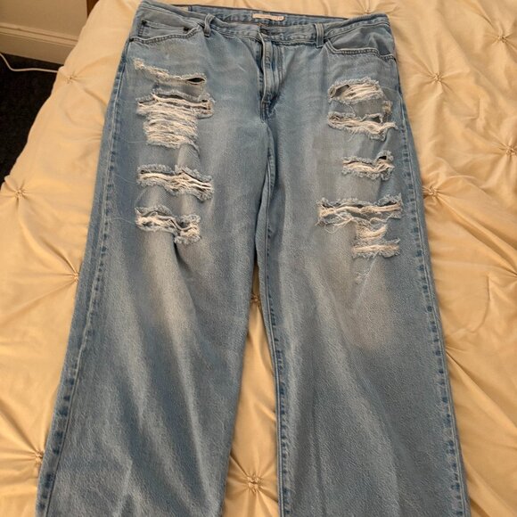 Levi's | Jeans | Levis Baggy Dad Ripped Jeans Women Size 34 | Poshmark